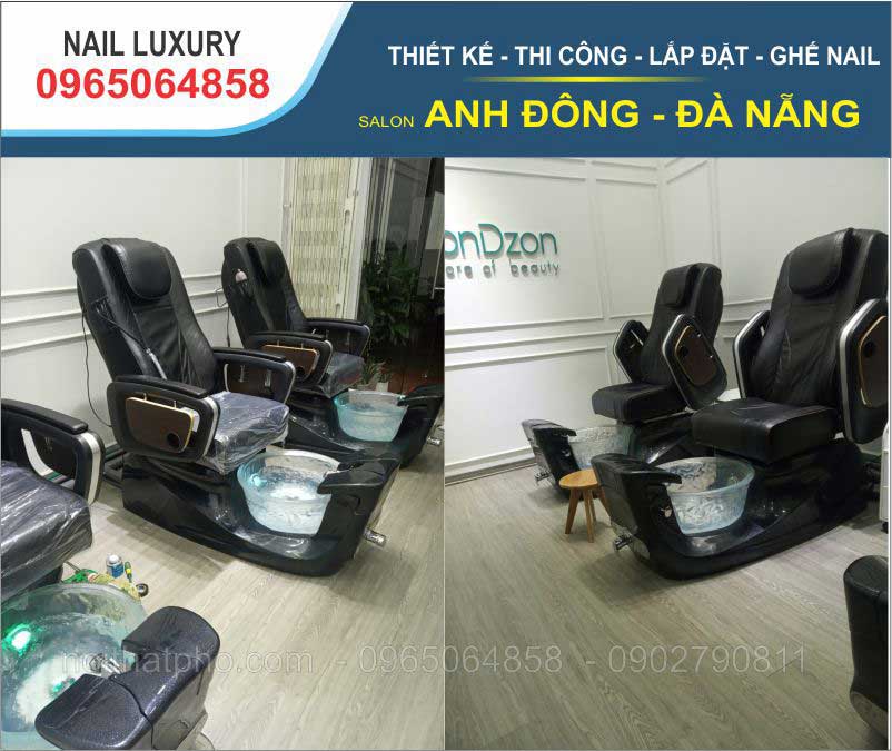 ghế nail m&agrave;u đen
