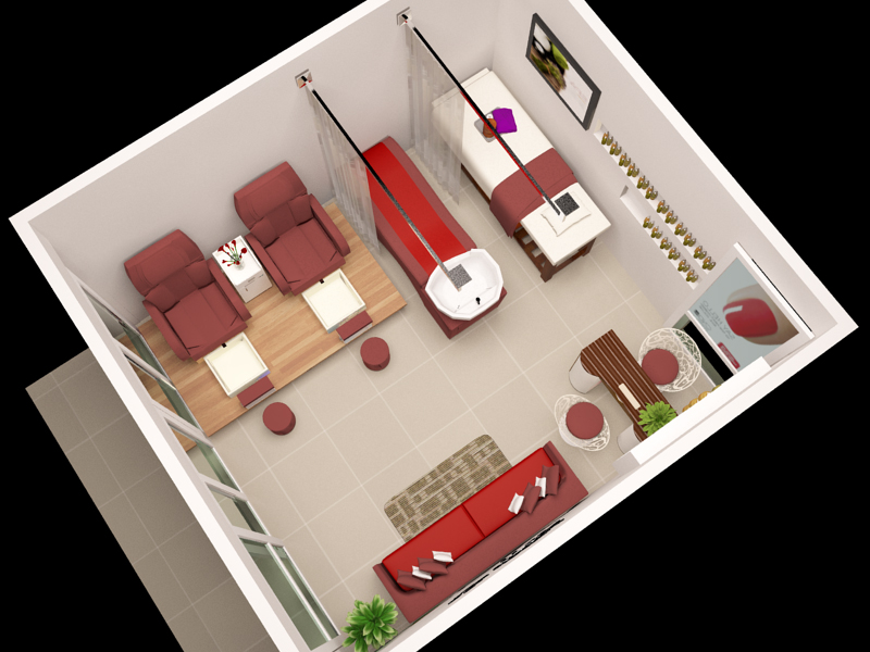 Thiết kế nội thất tiệm nail nhỏ xinh kết hợp spa ở trung tâm Q1  Site Title